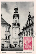 HONGRIE.Carte Maximum.AM14128.1950.Cachet Hongrie.Sopron.Tour De L'église - Usati