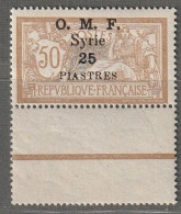 SYRIE - N°41 ** (1920) 25pi Sur 50c Brun-gris - Unused Stamps