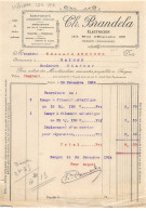 Facture.AM20121.Vietnam.Saigon.1914.Ch Brandela.Electricien - Andere & Zonder Classificatie