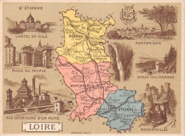 Chromos - COR15112 - Carte Du Département De La Loire - 11x7 Cm Environ - Altri & Non Classificati