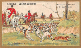 Chromos -COR10595 - Chocolat Guérin-Boutron- Chasses Et Pêches-Renard- Chiens - Chevaux -Chasseurs  - 6x10 Cm Env. - Guérin-Boutron