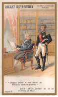 Chromos -COR10528 - Chocolat Guérin-Boutron- Louis XVIII- Militaire - 6x10 Cm Env. - Guerin Boutron