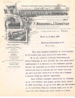 Facture.AM20060.Russie.1902.F Marcerou & J Schréter.Armement.Douane.Assurance.Illustré - Autres & Non Classés