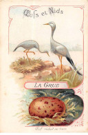 Chromos -COR10442- Chicorée Williot- Åufs Et Nids- La Grue Cendrée - 7x10 Cm Environ - Tea & Coffee Manufacturers