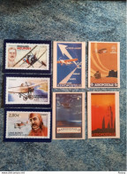 7 Carte Prêt à Poster Carte Pré Timbrées Validité Permanente Aéropostale Flèche Argent Afrique Du Nord America Aviateurs - Tarjetas Cartas