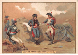 Chromos -COR12435 - Chicorée à La Ménagère - Capitaine Bonaparte - Siège De Toulon - Soldats - Canon - 8x12cm Env. - Té & Café