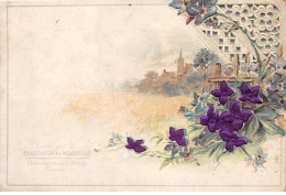 Chromos -COR12371 - Chocolaterie D'Aiguebelle - Fleurs Violettes - Monastère De La Trappe - Drôme - 7x11cm Env. - Aiguebelle