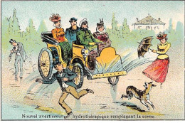 Chromos - COR14226 - Au Petit Paris - Hommes - Femme - Automobile - Chien - 9x6 Cm Environ - En L'état - Otros & Sin Clasificación