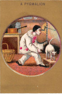 Chromos - COR14281 - Pygmalion - Homme - Clown - Cuisine - Chat - Fond Or - 11x7 Cm Environ - En L'état - Otros & Sin Clasificación