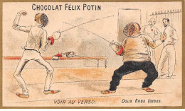 Chromos - COR14361 - Chocolat Félix Potin - Hommes - Escrime - 10x6 Cm Environ - En L'état - Guérin-Boutron