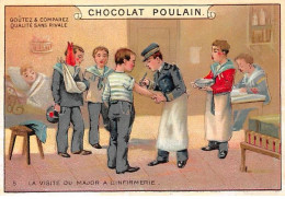 Chromos - COR14365 - Chocolat Poulain - Hommes - Major - Infirmerie - 10x7 Cm Environ - En L'état - Poulain