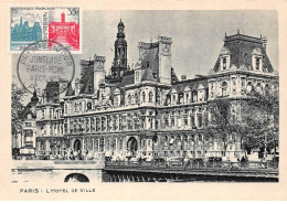 Carte Maximum - FRANCE - COR12696 - 11/10/1958 - Hôtel De Ville De Paris - Cachet Paris - 1950-1959