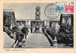 Carte Maximum - FRANCE - COR12697 - 11/10/1958 - Hôtel De Ville De Rome - Cachet Paris - 1950-1959