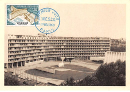 Carte Maximum - FRANCE - COR12702 - 01/11/1958 - Palais De L'UNESCO - Cachet Paris - 1950-1959