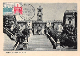 Carte Maximum - FRANCE - COR12695 - 11/10/1958 - Hôtel De Ville De Rome - Cachet Paris - 1950-1959