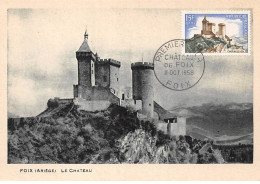 Carte Maximum - FRANCE - COR12693 - 11/10/1958 - Château De Foix - Cachet Foix - 1950-1959