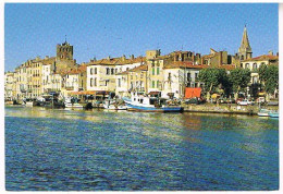 34     AGDE LES QUAIS ET LA CATHEDRALE ST ETIENNE - Agde