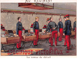 Chromos - COR14621 - Spécifique Victorieux - Au Régiment - Revue De Détail - Soldats - 11x8 Cm Environ - En L'état - Sonstige & Ohne Zuordnung