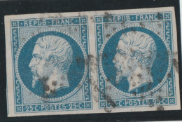 FRANCE - N°10 Paire Signée Calves. TB. Cote 120€. Net 60€ - 1852 Louis-Napoléon