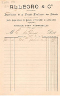 Facture.AM20419.Tunisie.Bizerte.1914.Allegro & Cie.Essence Pour Automobiles.Pétroles Atlantic Et Adriatic - Otros & Sin Clasificación