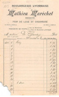 Facture.AM20468.Tunisie.Bizerte.1913.Mathieu Maréchet.Boulangerie Lyonnaise.Pain De Luxe Et Extraordinaire - Sonstige & Ohne Zuordnung