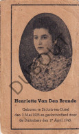 WOII Henriette Van Den Brande °St Joris Ten Distel/Beernem 1925 - Slachtoffer Duitsers 1945 Eeklo (F570) - Obituary Notices