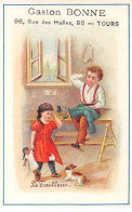 Chromos - COR13704 - Gaston Bonne - Enfants - Chien - Atelier - Tailleur - 10x6 Cm Environ - En L'état - Other & Unclassified