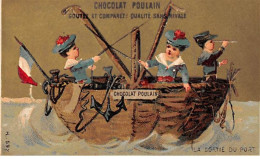 Chromos - COR13736 - Chocolat Poulain - Garçons - Bateau - Ancre - Matelots - 10x6 Cm Environ - En L'état - Poulain