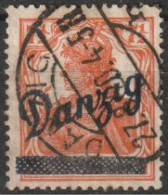 DANTZIG - 25  71/2 PF ORANGE OBL USED TRES BEAU CACHET 27/8/20 COTE 65 EUR - Afgestempeld