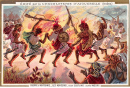 Chromos - COR14012 - Chocolaterie D'Aiguebelle - Guerre D'Abyssinie -Hommes - Costumes - 10x6 Cm Environ - En L'état - Aiguebelle