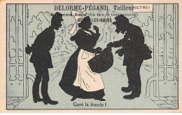 Chromos - COR14033 - Delorme-Pégand - Hommes - Femme - Panier - 11x6 Cm Environ - En L'état - Autres & Non Classés