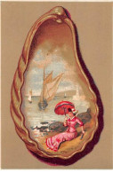 Chromos - COR14127 - Femme - Ombrelle - Bateaux - 9x6 Cm Environ - En L'état - Sonstige & Ohne Zuordnung