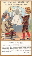 Chromos - COR14157 - Maison Universelle Clermont-Ferrand - Hommes - Bougie - Etoile Du Soir- 10x6 Cm  - En L'état - Other & Unclassified