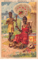 Chromos - COR14967 - Chocolat Moreuil - Femmes - Eventail - Afrique - 10x7 Cm Environ - Other & Unclassified