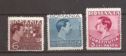 LP 124 Romania -1938 - CONSTITUTIA SERIE, Nestampilat - Altri & Non Classificati