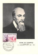 Carte Maximum - FRANCE - COR12791 - 11/06/1960 - Michel De L'Hospital - Cachet Aigueperse - 1960-1969