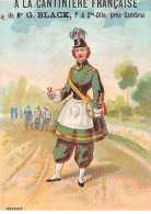 Chromos - COR13911 - Chicorée G. Black - Hommes - Soldats - Femme - 8x6 Cm Environ - En L'état - Thé & Café