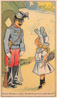 Chromos - COR13913 - Homme - Soldat - Fille - Raquette - 10x6 Cm Environ - En L'état - Sonstige & Ohne Zuordnung