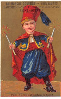 Chromos - COR13920 - Au Marché Couvert - Homme - Cape - Artifice - Fond Or - 9x6 Cm Environ - En L'état - Andere & Zonder Classificatie