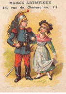 Chromos - COR13917 - Maison Artistique - Homme - Soldat - Femme - 8x6 Cm Environ - En L'état - Sonstige & Ohne Zuordnung