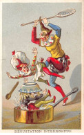 Chromos - COR13944 - Maison Gouin - Hommes - Cuisiniers - Casserole - Cuillères - 10x6 Cm Environ - En L'état - Autres & Non Classés