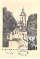 Carte Maximum - FRANCE - COR12602 - 01/06/1957 - La Porte Fauroeulx Et Le Beffroi - Cachet Le Quesnoy - - 1950-1959