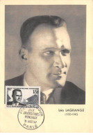 Carte Maximum - FRANCE - COR12621 - 31/08/1957 - Léo Lagrange - Cachet Paris - - 1950-1959