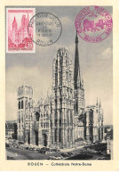 Carte Maximum - FRANCE - COR12632 - 19/10/1957 - Cathédrale Notre-Dame De Rouen - Cachet Rouen - - 1950-1959