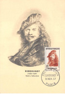 Carte Maximum - FRANCE - COR12647 - 09/11/1957 - Rembrandt - Cachet Paris - - 1950-1959