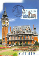 Carte Maximum - FRANCE - COR13031 - 16/06/2001 - Hôtel De Ville De Calais - Cachet Calais - 2000-2009