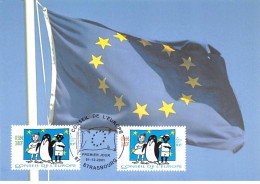 Carte Maximum - FRANCE - COR13054 - 01/12/2001 - Drapeau De L'Europe - Cachet Strasbourg - 2000-2009