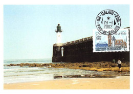 Carte Maximum - FRANCE - COR13072 - 23/01/2002 - L'entrée Du Port De Calais - Cachet Calais - 2000-2009