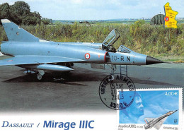 Carte Maximum - FRANCE - COR13160 - 20/11/2003 - Mirage IIIC - Cachet Istres - 2000-2009