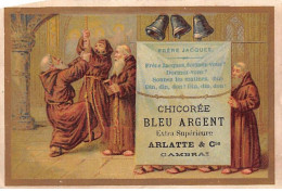 CHROMOS.AM23032.7x10 Cm Env.Chicoréé Bleu Argent.Arlatte & Cie.Moines Sonnant Les Cloches - Té & Café